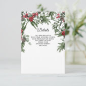 パイン素朴ベリー冬のクリスマ結婚ス エンクロージャーカード (スタンド正面)