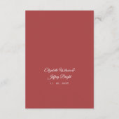 パイン素朴ベリー冬のクリスマ結婚ス エンクロージャーカード (裏面)