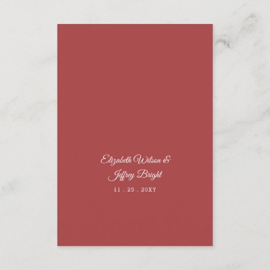 パイン素朴ベリー冬のクリスマ結婚ス エンクロージャーカード (裏面)