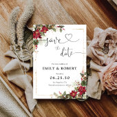 パイン素朴ポインセチアフローラクリスマス セーブザデート