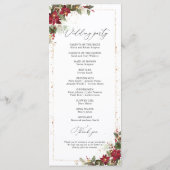 パイン素朴ポインセチアフローラ結婚式 プログラム (裏面)