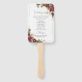 パイン素朴ポインセチアフローラ結婚式 プログラム ハンドファン (裏面)