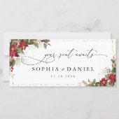 パイン素朴ポインセチ結婚アのヘッドテーブル (正面)