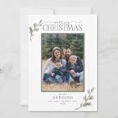 パイン素朴メリーファミリーフォトニュートラル シーズンカード (正面)