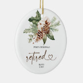 パイン素朴初めてのクリスマス退職したオーナメント セラミックオーナメント (右)