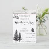 パイン素朴結婚式招待状 招待状 (スタンド正面)