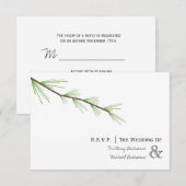 パイン結婚・バウ氏のR.S.V.P. 出欠カード (正面/裏面)