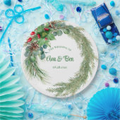 パイン針レッドベリーリース結婚ズ ペーパープレート (パーティー)