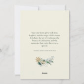 パイン離れリース水の色スノーフレーククリスマス シーズンカード (裏面)