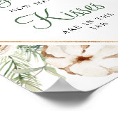 パイン ウィンター ハウ メニー キッセス ジャー ブライダル シャワー サイン (角)