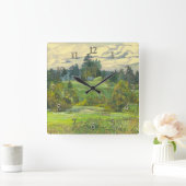 パイン スクエア壁時計 (ホーム)