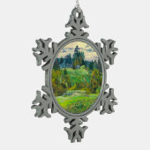 パイン スノーフレークピューターオーナメント (左)