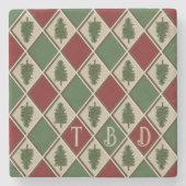 パイン・ツリーズ・ハーレクイン・ストーン・コースター ストーンコースター (正面)