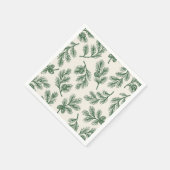 パイン ニードル レーン - 松ぼっくり パターン スタンダードカクテルナプキン (角)