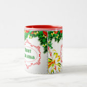 パイン・バウ・メリー・クリスマス ツートーンマグカップ (中央)