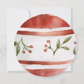 パイン&ベリー水彩写真 – クリスマス  カード (裏面)