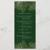 パイン&金ゴールドクリスマスリーフ結婚式 プログラム (裏面)