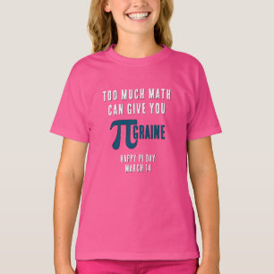パイ与えプ日には算数が多すぎる Tシャツ
