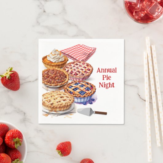 パイ共有の夜パーティー スタンダードカクテルナプキン (インサイチュ)