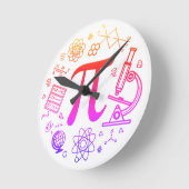 パイ愛好家 ラウンド壁時計 (傾斜)