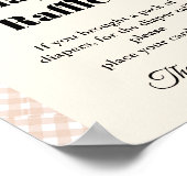 パイ感謝祭おむつラッフル赤ちゃんシャワーサイン ポスター (角)