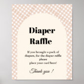 パイ感謝祭おむつラッフル赤ちゃんシャワーサイン ポスター (正面)