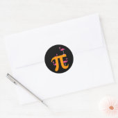 パイ数学おもしろいパイ日3.14数学フラミンゴおもしろいギフト ラウンドシール (封筒)