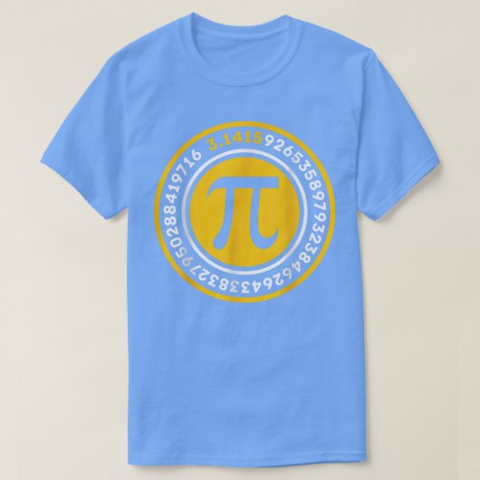 パイ数学ギーク科学理不合数パイ日 Tシャツ (デザイン正面)