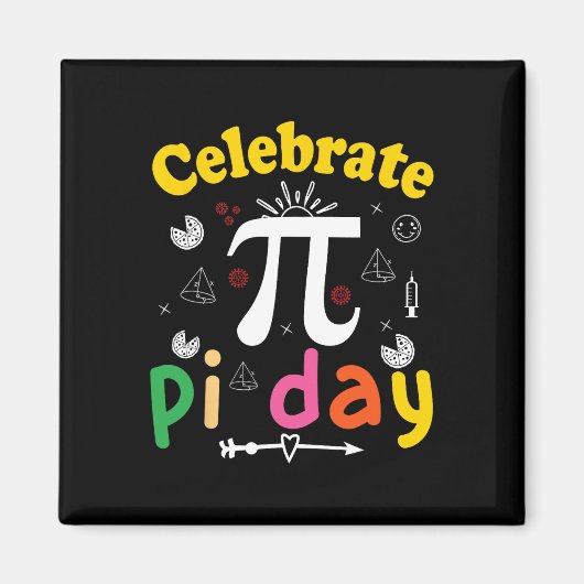 パイ数学サイエンスステムギフト3.14 Pi日1 マグネット (正面)