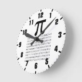 パイ数学 ラウンド壁時計 (傾斜)
