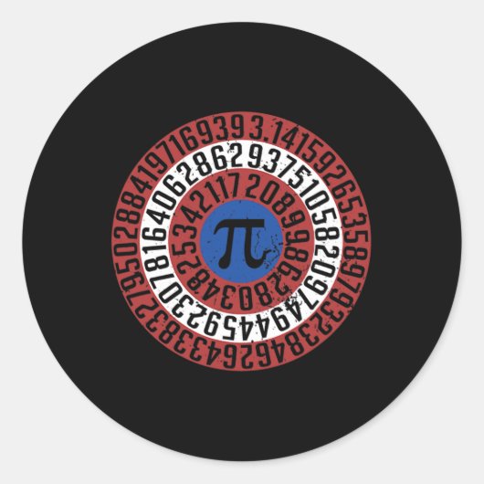 パイ日おもしろいおたくギーク数学の代数学生ティーシュ ラウンドシール (正面)