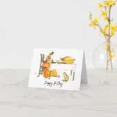 パイ日おもしろいヴィンテージビクトリアンイラストレーションカード カード (黄色い花)