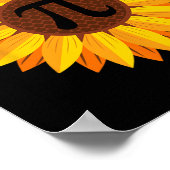 パイ日ひまわりPi番号記号数学テーマSce ポスター (角)