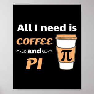 パイ日コーヒー恋人Math Geometry Calculus Trigono ポスター