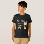 パイ日コーヒー恋人Math Geometry Calculus Trigono Tシャツ (正面フル)