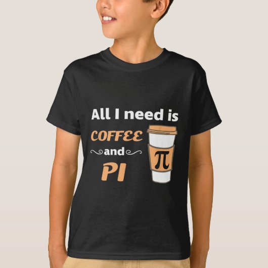 パイ日コーヒー恋人Math Geometry Calculus Trigono Tシャツ (正面)