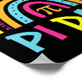 パイ日シャツスパイラルパイ数学先生3 14 Leopard R ポスター (角)