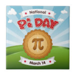 パイ日セラミックタイル タイル<br><div class="desc">パイ祝日数学定数pi (π)。3月14日または3/14日(π 3.14の最初の3桁)は新鮮な食べ甘いパイの多くの口実であ焼いたる。最も重要な頼問題は... パイ持ってきたか?</div>