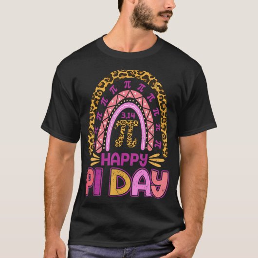 パイ日ティーズ緩和曲線パイ数学先生3 14 Leopard Ra Tシャツ (正面)