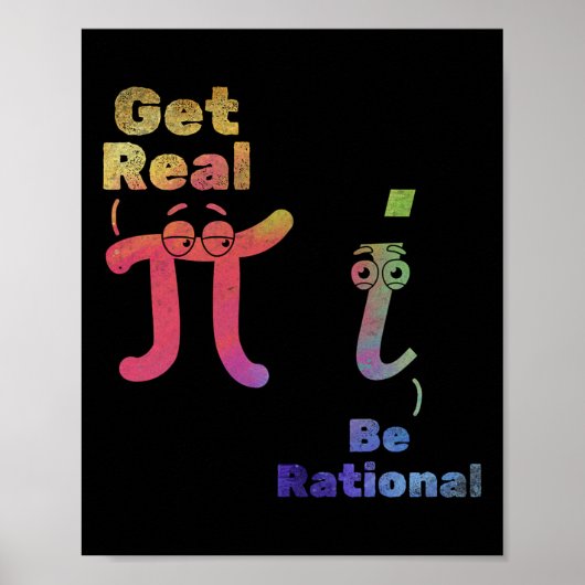 パイ日パイ算数パイ記号おもしろい算数Be Ra実在の取得 ポスター (正面)