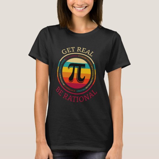 パイ日数学おたくギークプン私は理実在理される Tシャツ (正面)