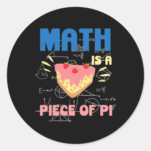 パイ日数学はパイ数学先生 ラウンドシール (正面)