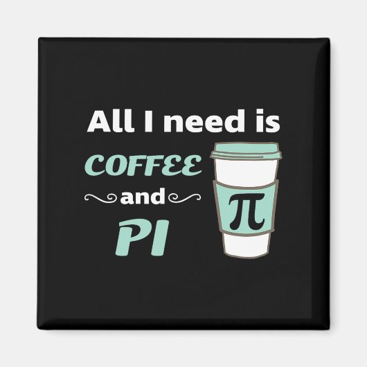 パイ日数学コーヒーラバージオメトリトリゴノ マグネット (正面)