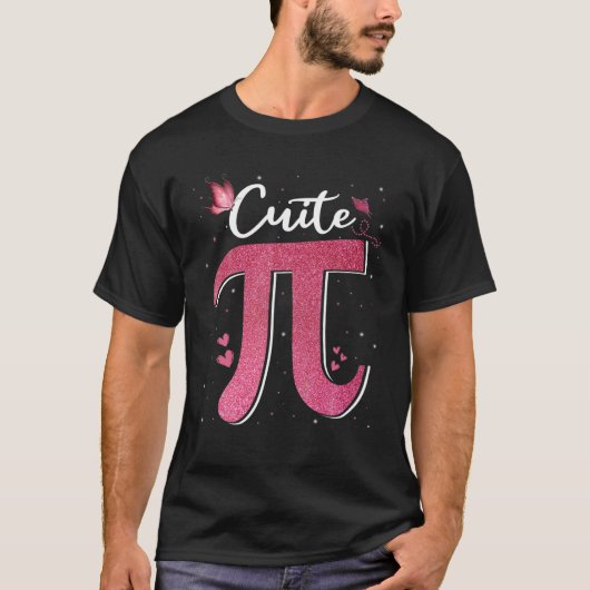 パイ日数学先生かわいこちゃんPi 3.14女性キッズメン Tシャツ (正面)