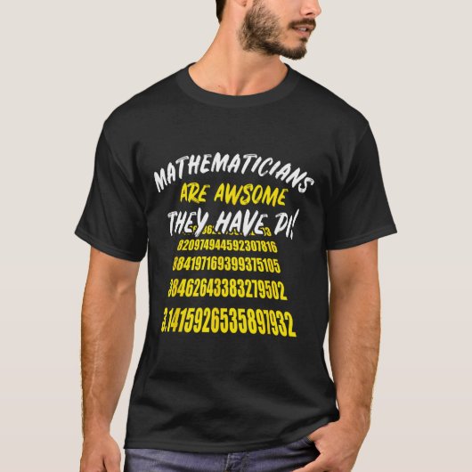 パイ日数理科学おもしろい先生ギフトメンズとウ Tシャツ (正面)
