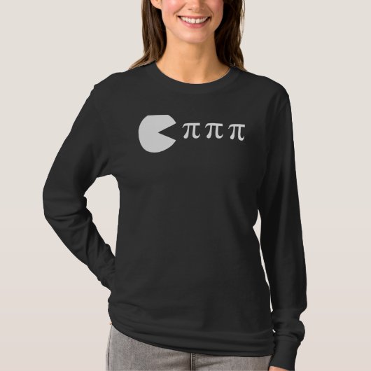 パイ日数理食べ理Pi記号 Tシャツ (正面)