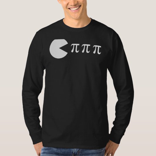 パイ日数理食べ理Pi記号 Tシャツ (正面)