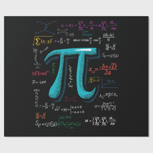 パイ日数計算数数学先生学生 ラッピングペーパー (フラット)