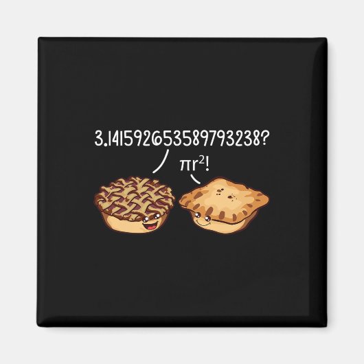 パイ日用シャツPi R Squared Formula数値円かわいい マグネット (正面)