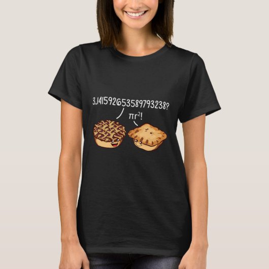 パイ日用シャツPi R Squared Formula数値円かわいい Tシャツ (正面)
